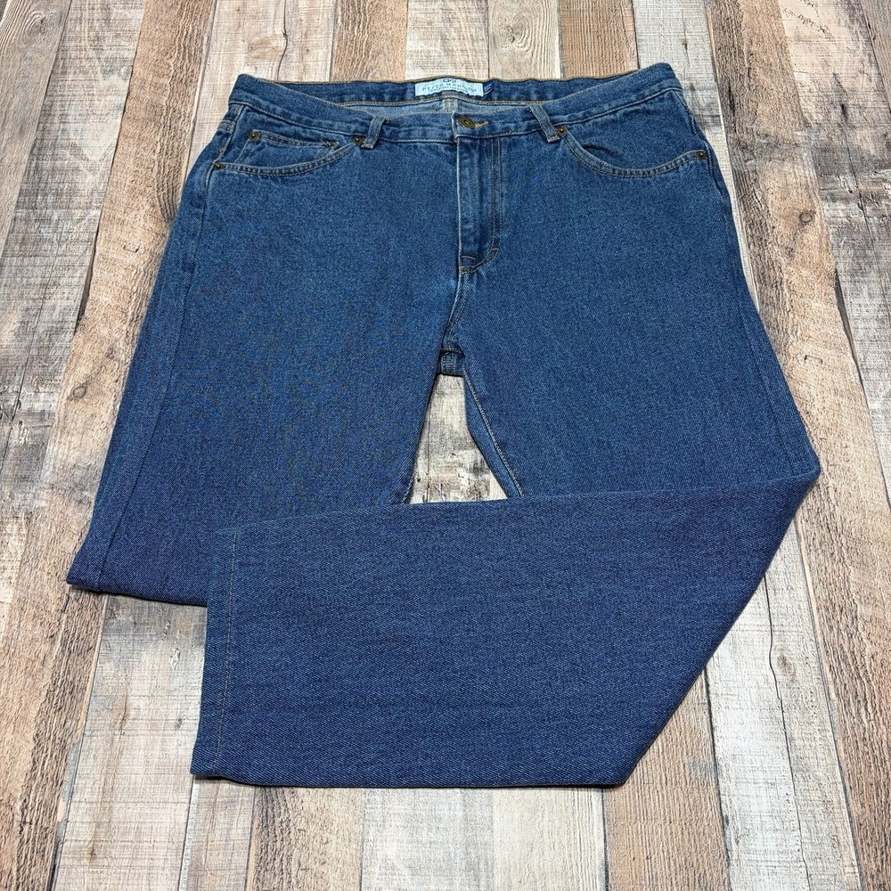 Peter Manning Men's Jeans 33x28* Blue Straight Fit Stretch Denim Pants Classic‎